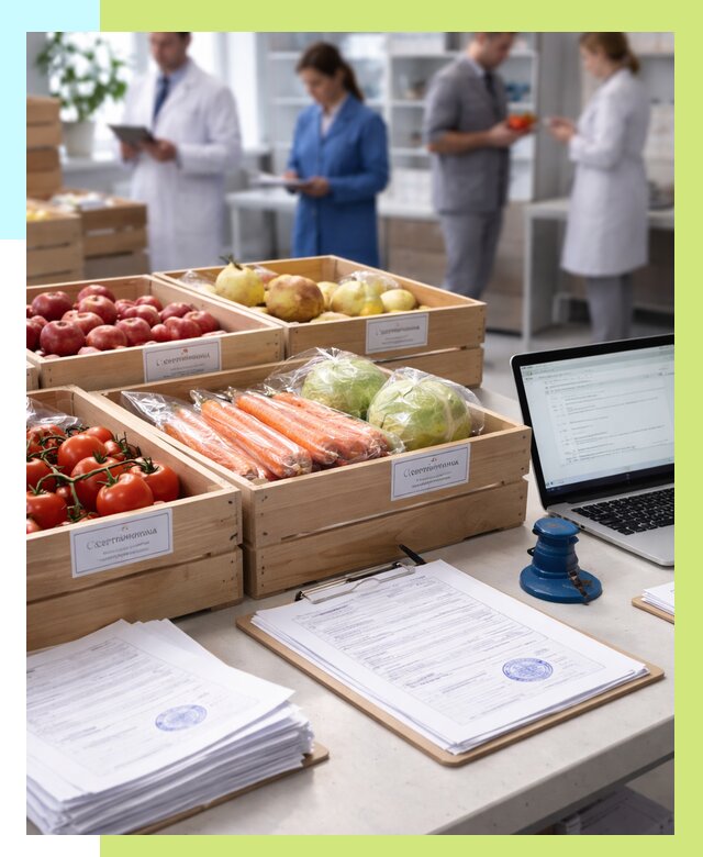 Сертификация овощей и фруктов в Красноярске от 8636 р. | Алешин-Крс