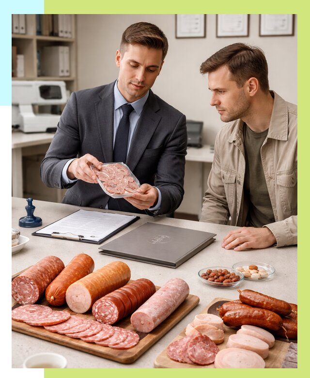 Сертификация колбасных изделий в Красноярске от 7620 р. | Алешин-Крс