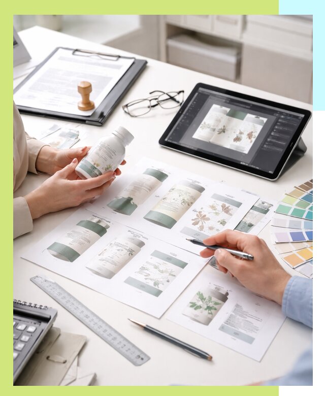 Профессиональная разработка дизайна и текста этикетки продукции в Красноярске