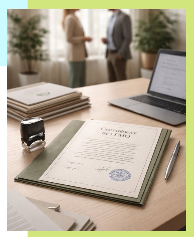 Сертификат без ГМО в Красноярске от 7620 р. оформить срочно Алешин-Крс